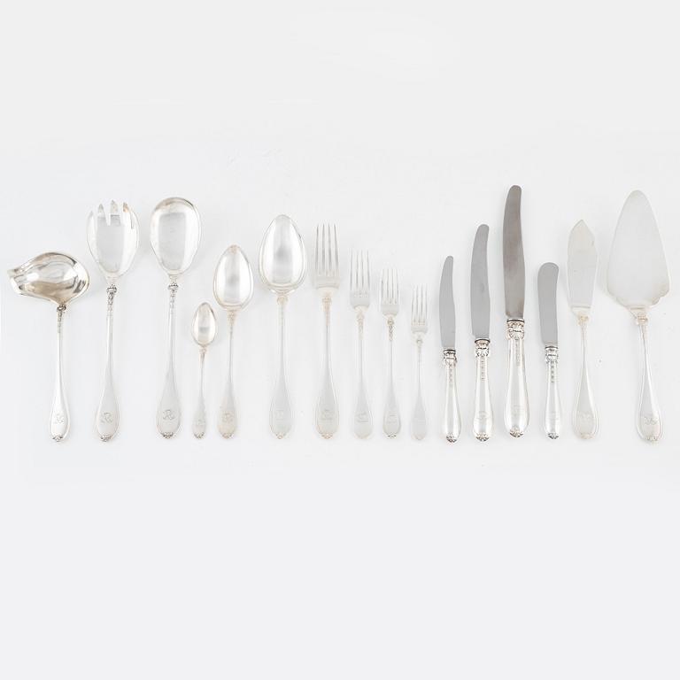 A Swedish Silver Cutlery, W.A. Bolin 'Model B', Stockholm 1948-1967 (127 pieces).