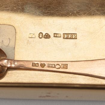 A Swedish 19th century gold-box, makers mark of Pehr Fredrik Palmgren, Stockholm 1875.