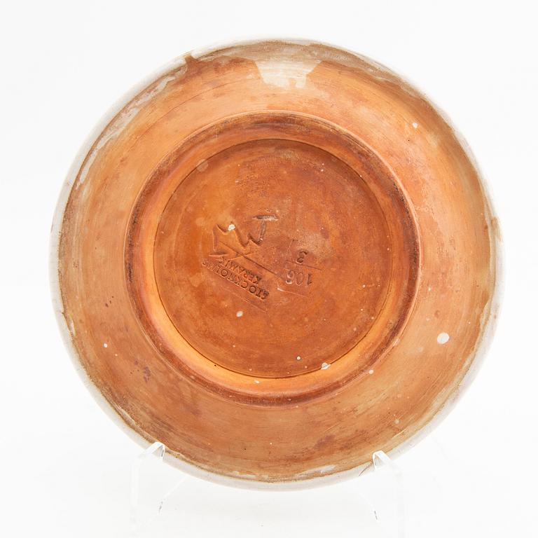Margit Jones, plate, earthenware, Stockholm's Ceramics.