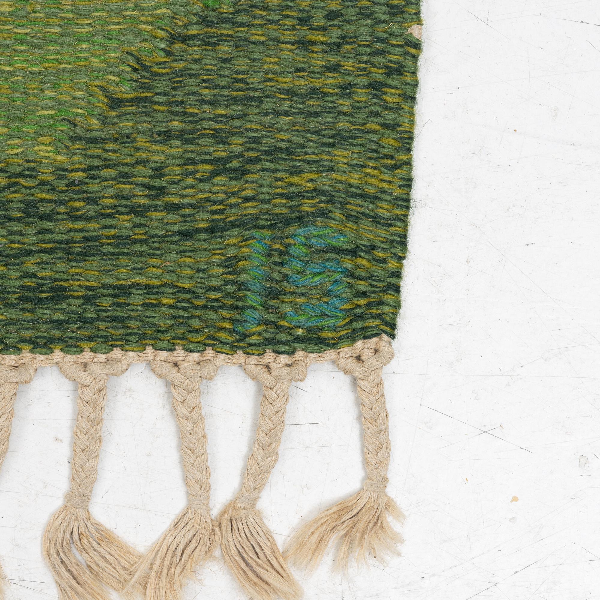 Ingegerd Silow, matta, "Siljan", rölakan, ca 230 x 170 cm, signerad IS.