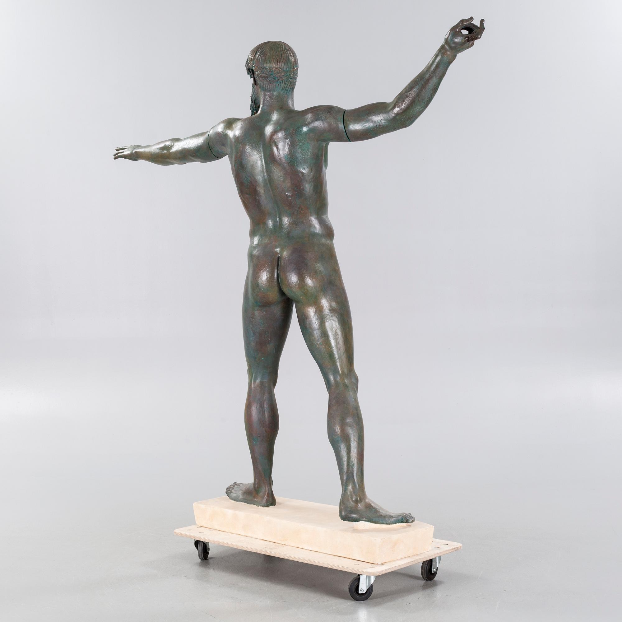 A plaster sculpture, Poseidon of Artemisium or Zeus of Artemisium, second half of the 20th century.