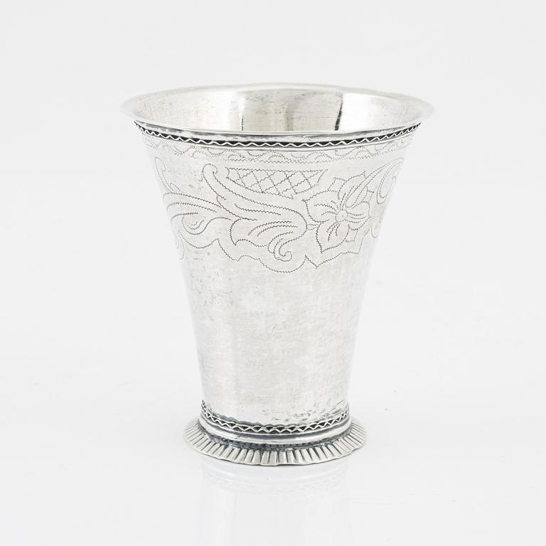 Johan Hedman, bägare, silver, Södertälje (1750-1786).