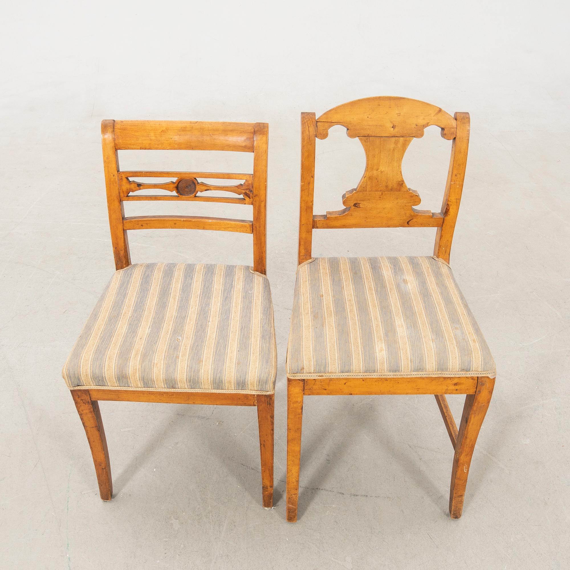 Chairs 2 pcs Late Empire mid-19th century.
