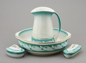 TVÄTTSERVIS, 4 delar, flintgods, Göteborg, jugend, 1900-talets första kvartal.