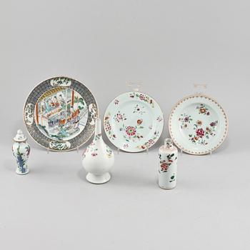 PARTI PORSLIN, 6 delar, porslin, Kina, 1700/1800-tal.