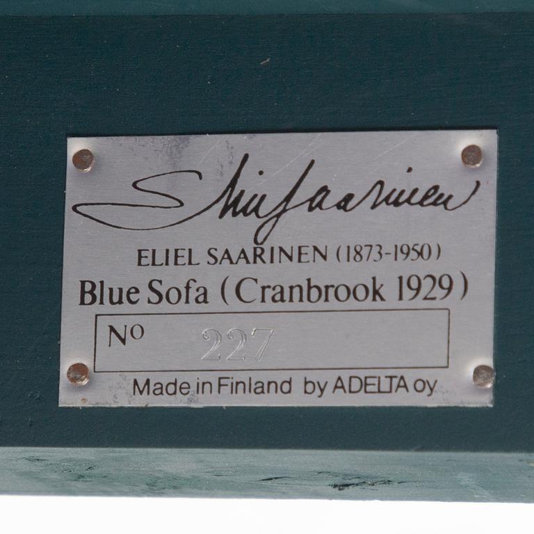 Eliel Saarinen, sofa "The Blue Settee", Adelta, Finland 1983.