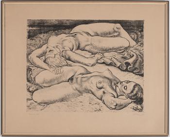 Eduard Wiiralt, etching, 1934,  signed and dated  Vernis mou 1924 in pencil.