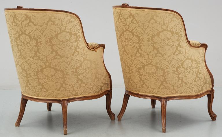 BERGERER, ett par, Louis XV-stil, 1900-talets första hälft.