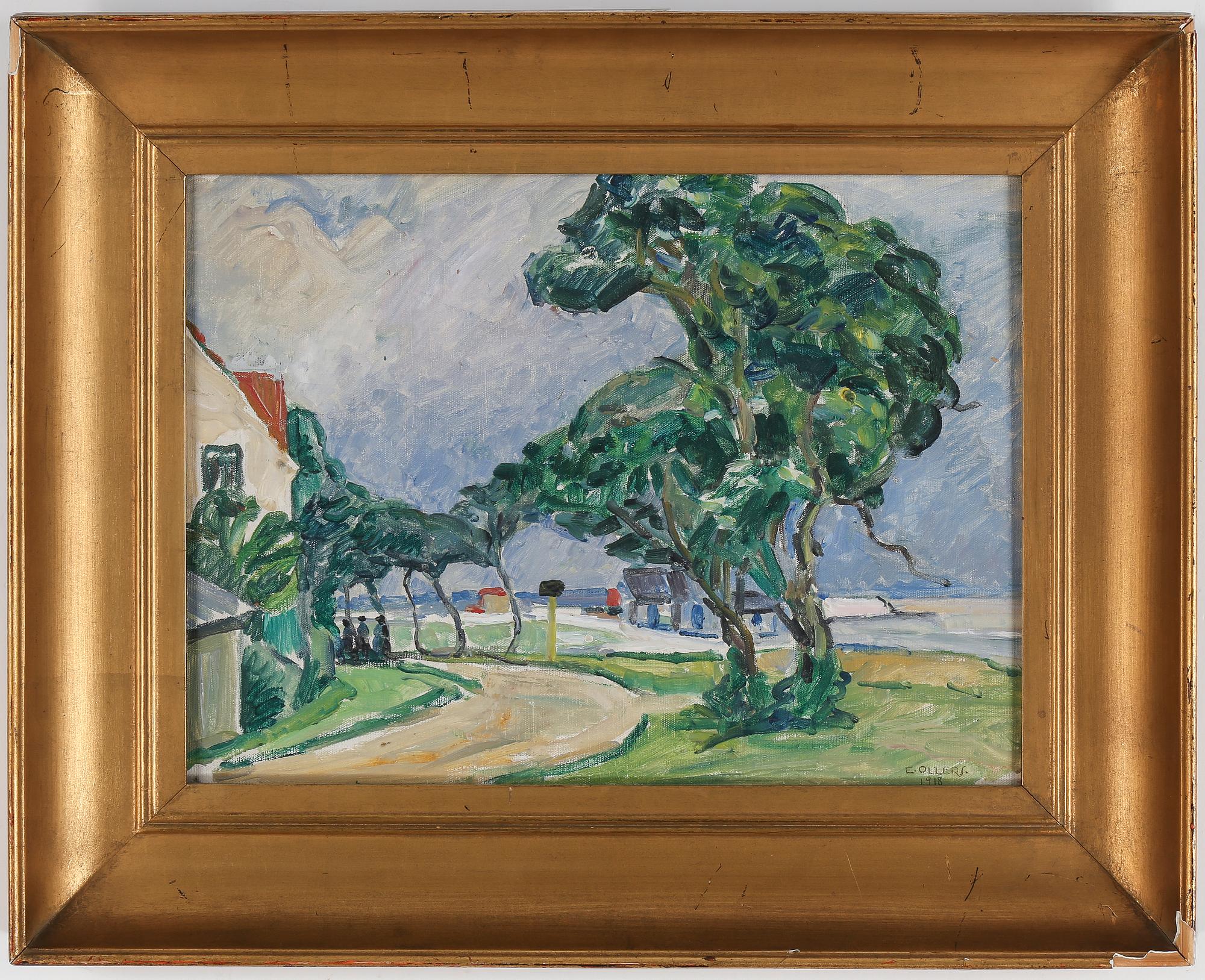 EDVIN OLLERS, olja på duk, signerad och daterad 1918.