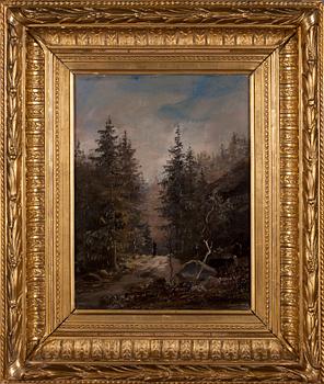 Alexis Ankarcrona, olja på pannå, signerad.