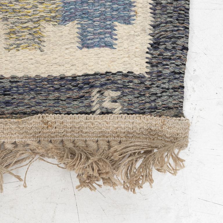 A flat weave carpet, 'Kastellholm' by Ingegerd Silow, c. 160 x 84 cm, signed IS,.