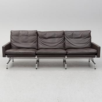 POUL KJAERHOLM, a leather 'PK 31-3' sofa, Fritz Hansen.