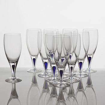 Erika Lagerbielke, a 21-piece glass service, 'Intermezzo', Orrefors.