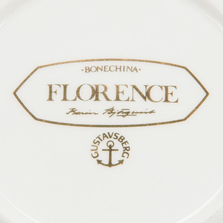 Karin Björquist, astiasto, 19 osaa, ”Florence”, Gustavsberg, 1980-luku.