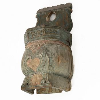 Spoon holder, folk art, Jämtland. 17th-18th century.