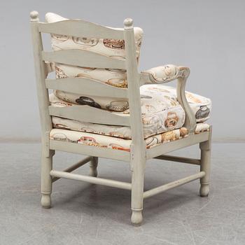 A late 20th century Gustavian style armchair.