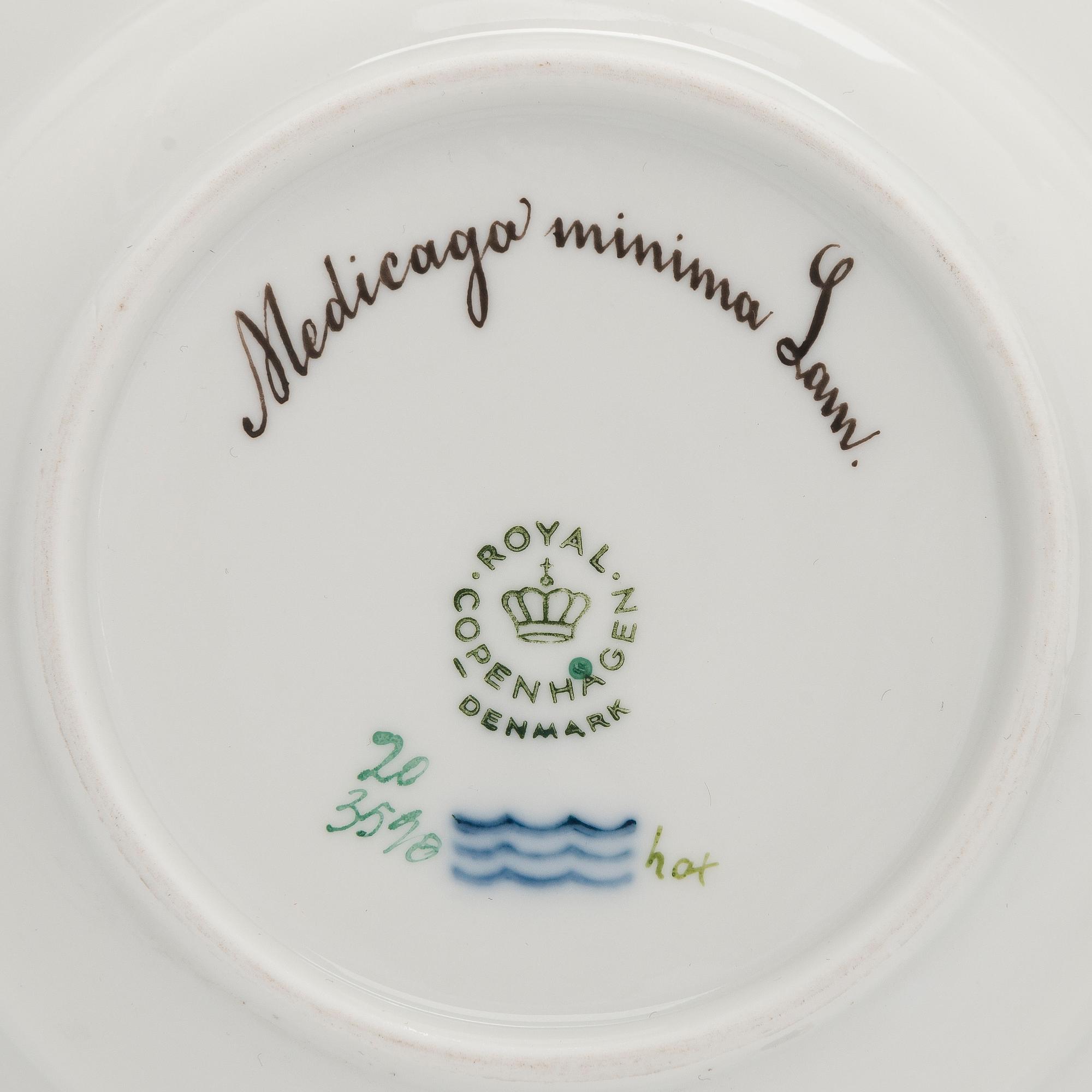 A ten-piece set of 'Flora Danica' porcelain tableware, Royal Copenhagen, Denmark, 1960s-70s.