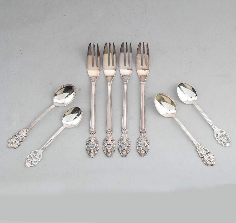 BESTICK, 19 st, silver, bl a Boheme, 1900-talets andra hälft.  Total vikt ca 208 g.