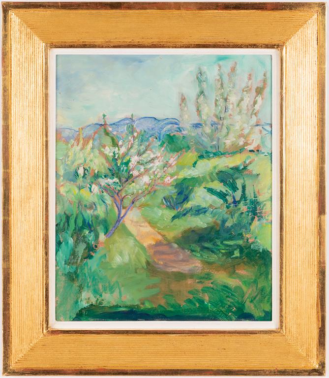 Carl Ryd, Blommande äppelträd, Henån.