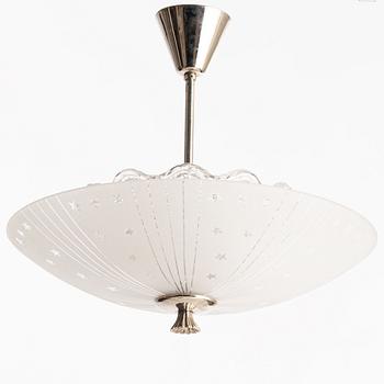 A ceiling lamp, Orrefors, 1950s.