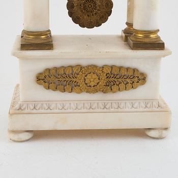 An Empire mantel clock, France, first half of the 19th Century.