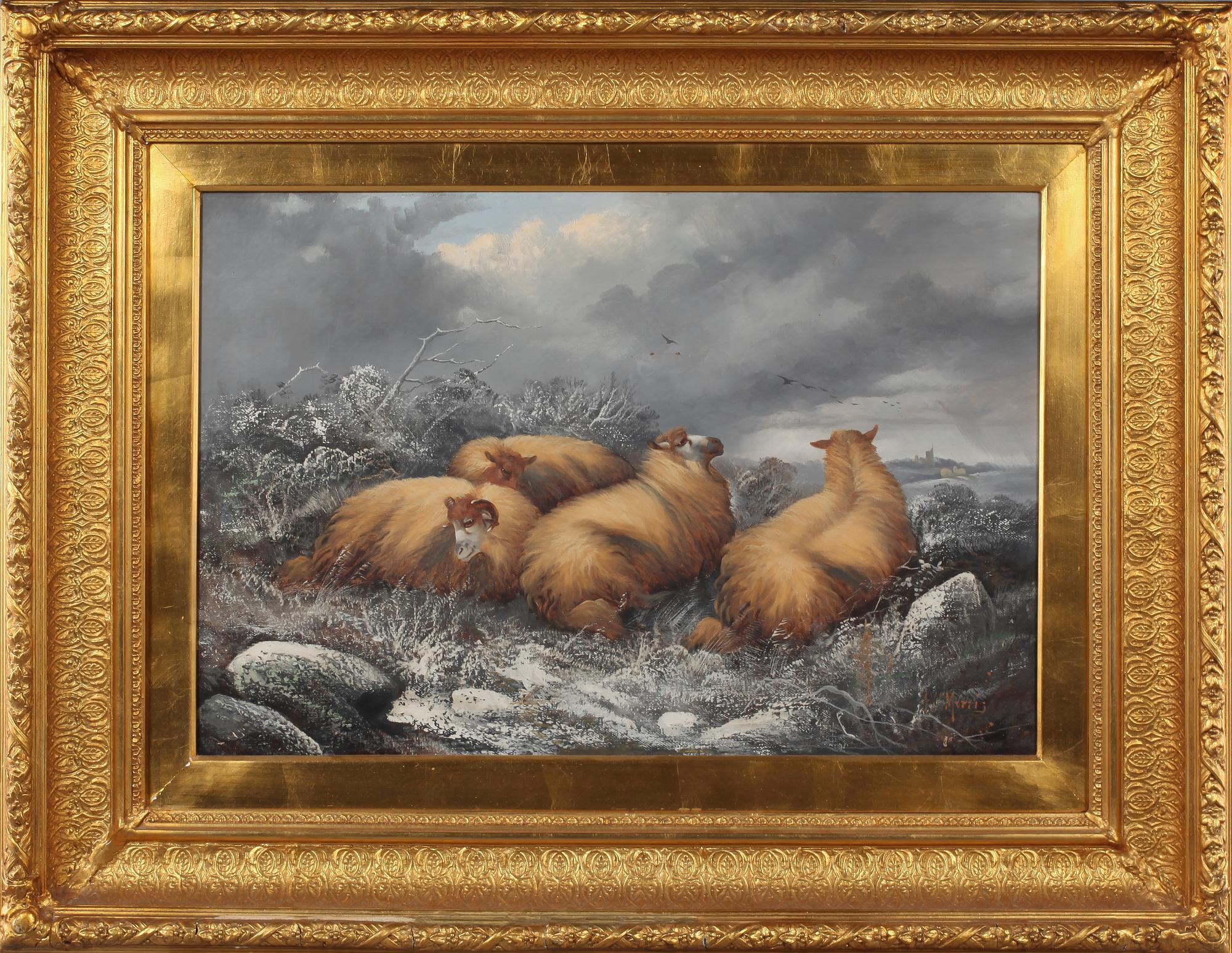 JOHN W MORRIS, tillskriven, olja på duk, signerad.