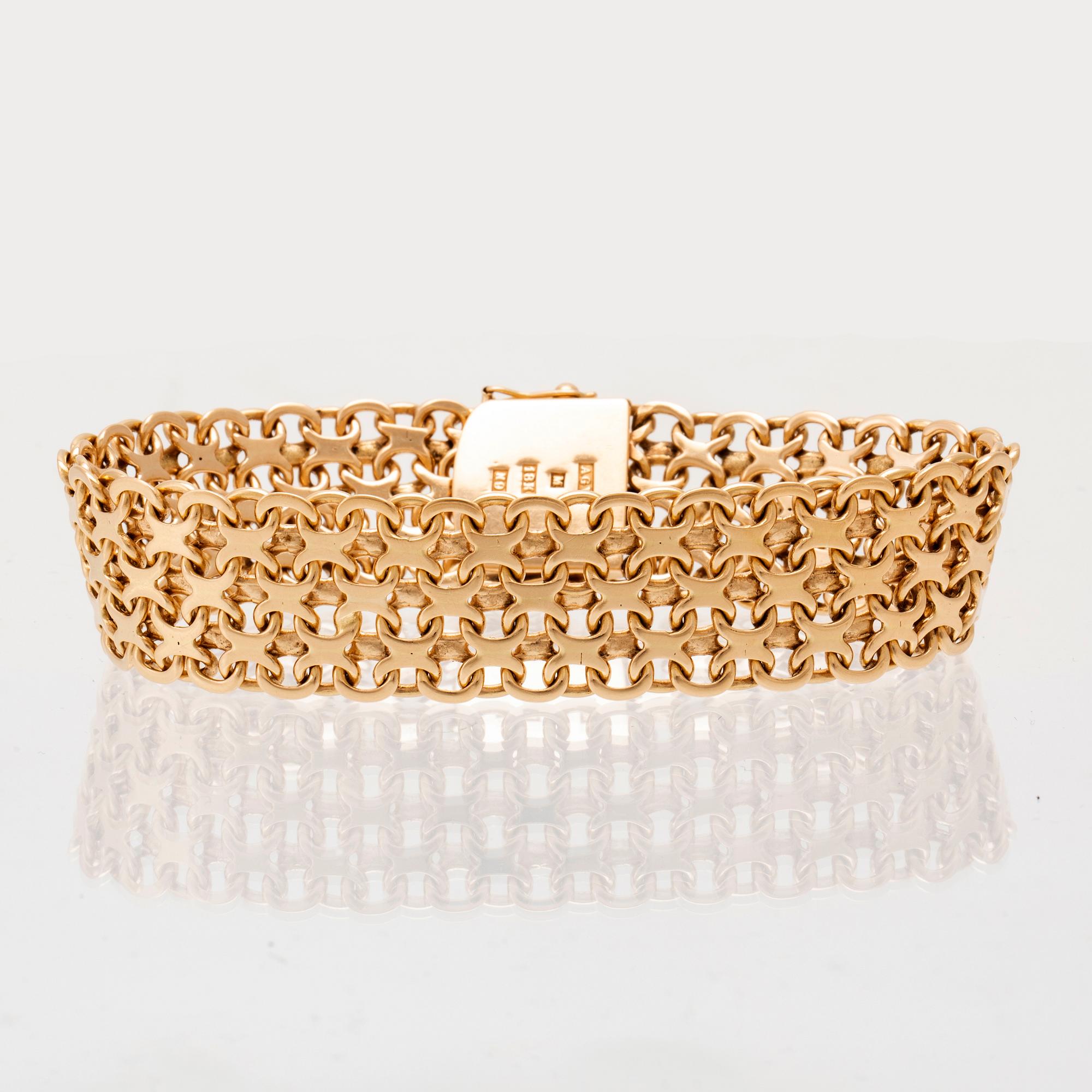 Bracelet X-link 18K gold.