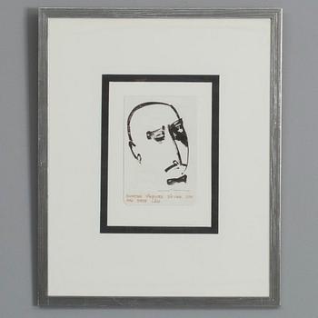 Henrik Tikkanen · HENRIK TIKKANEN, tuschteckning, signerad.