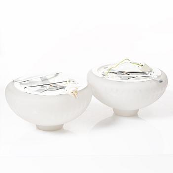 Harald Notini, or Uno Westerberg, a pair of ceiling lamps model "12012", Arvid Böhlmarks Lampfabrik, Stockholm, 1950s.