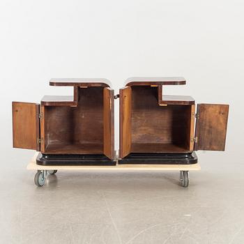 SÄNGBORD, ett par, art deco-stil 1900-talets mitt.