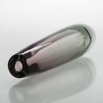 Gunnel Nyman, A glass vase signed, G. Nyman, Nuutajärvi Notsjö.