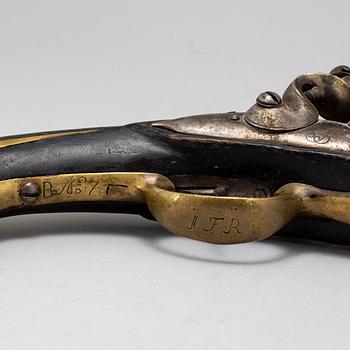 A Danish flintlock pistol 1751 pattern.