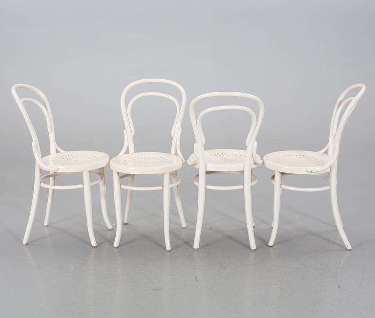FOUR AUSRIAN FISCHEL BENtWOOD CHAIRS, late 19th or early 20th century.