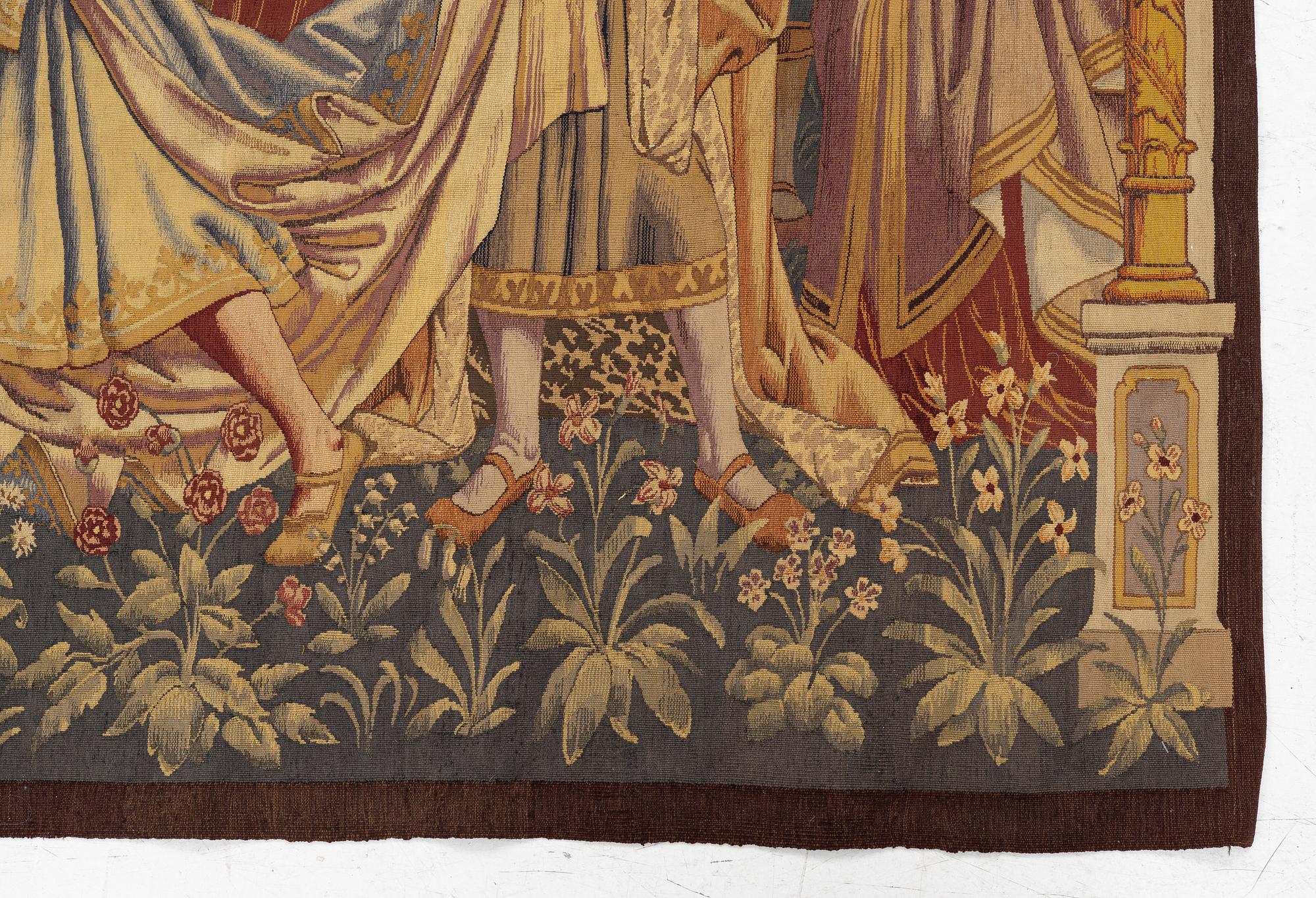 Gobeläng, omkring år 1900, ca 170 x 225 cm.