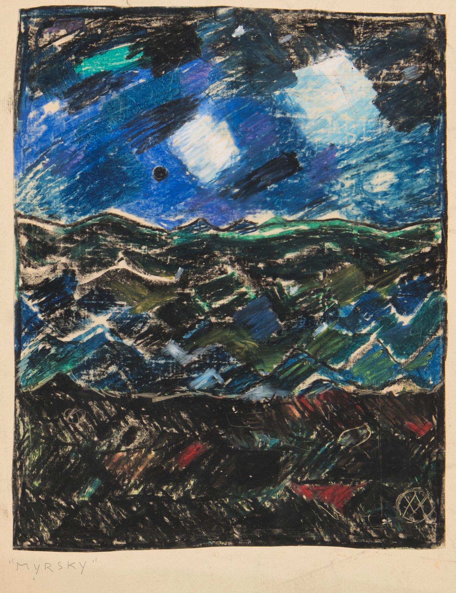 Margareta Ahlstedt-Willandt, originalskisser, 2 st  för rya, blandteknik, signerad.