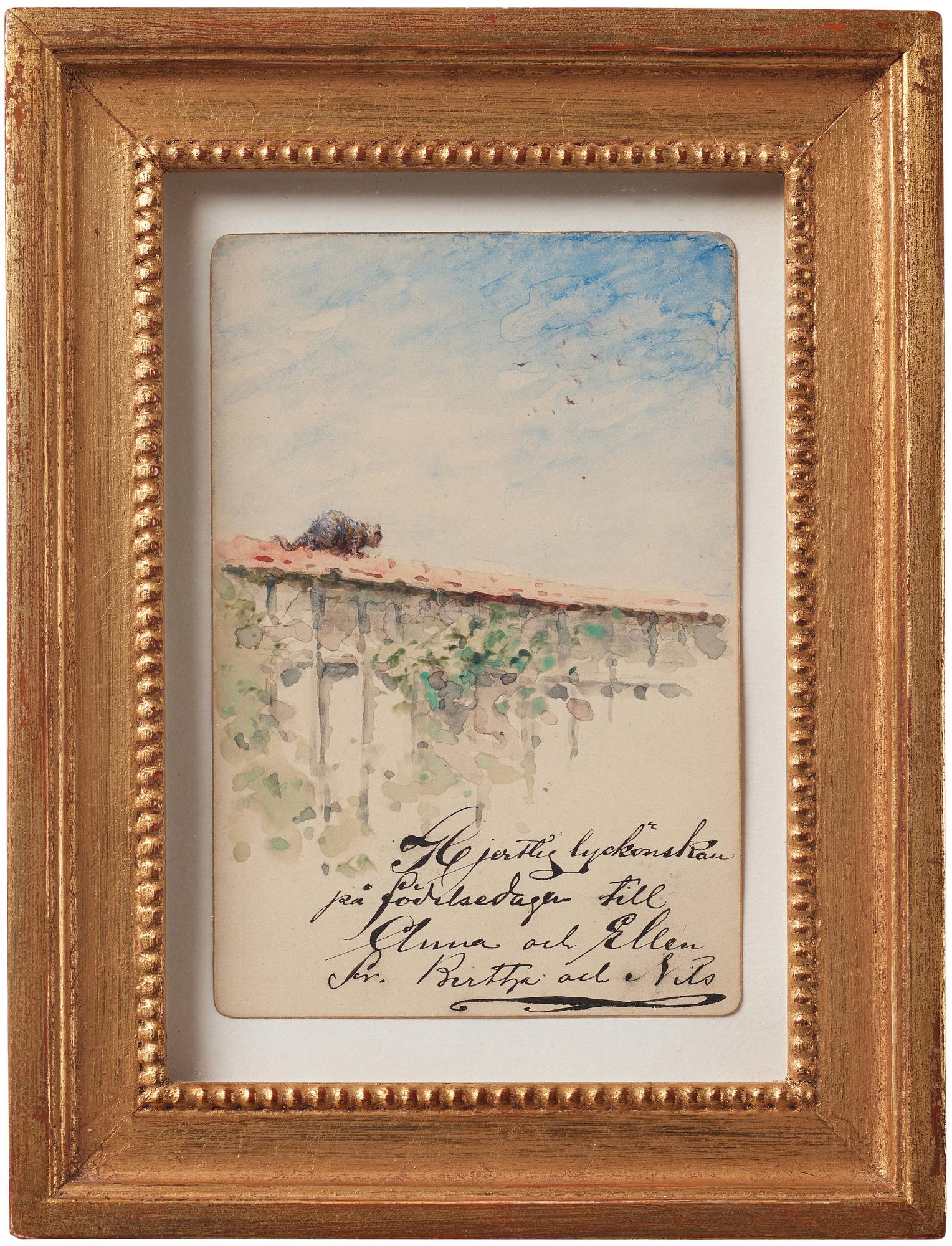 Nils Kreuger, "Katt på mur".