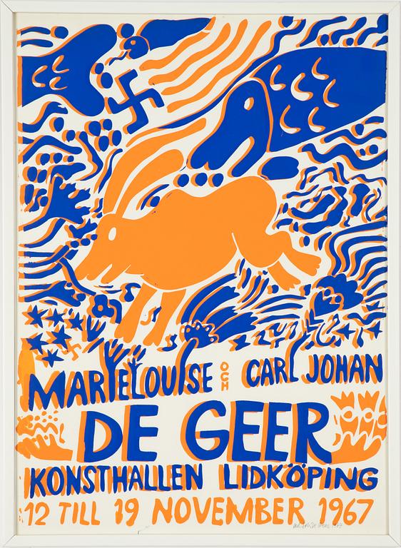 Carl Johan De Geer,  "Marie Louise och Carl Johan De Geer - Konsthallen Lidköping 12 till 19 november 1967".