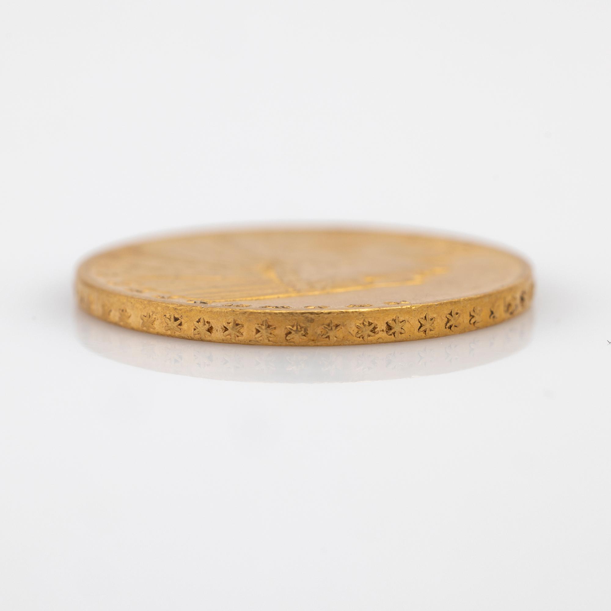 Gold coin USA, 10 dollars 1908.