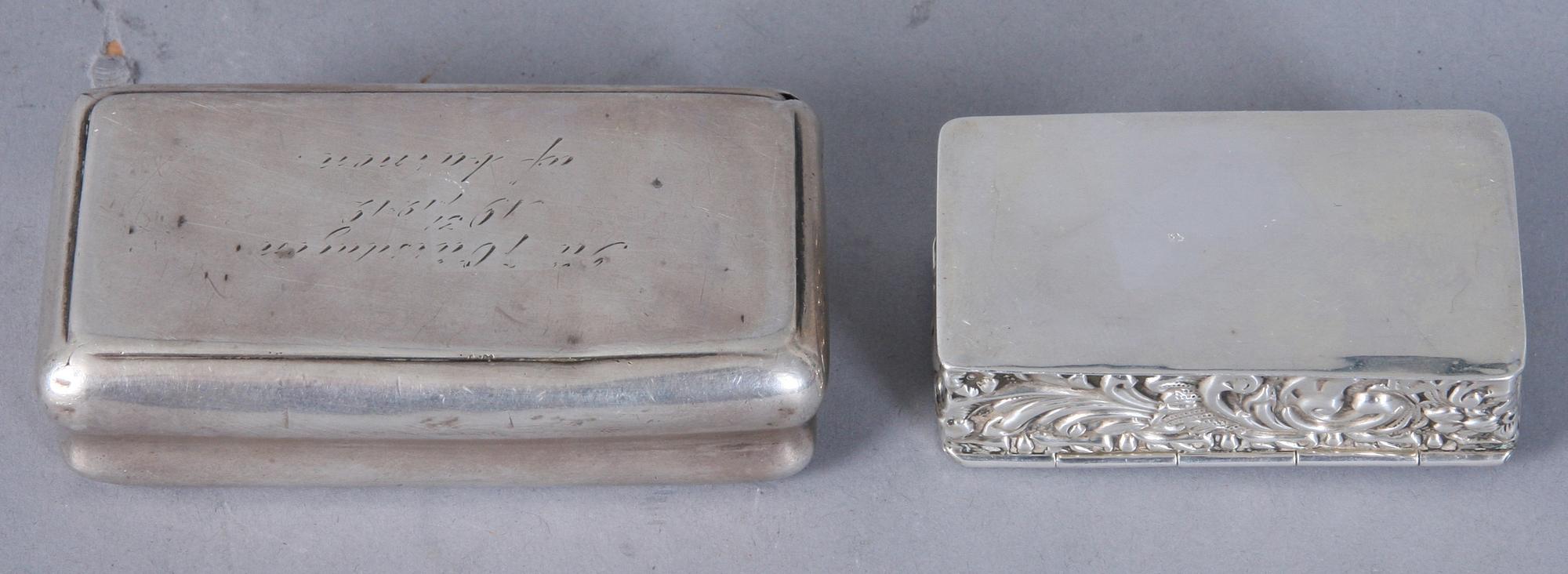 DOSOR, 2 st, silver, Sverige resp England, 1900-tal, 120 g.