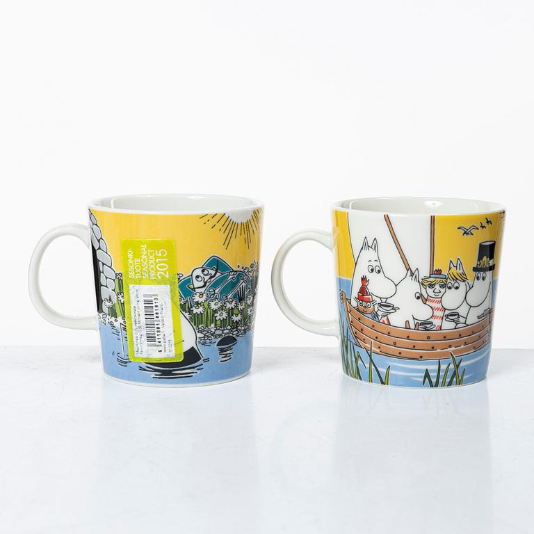 Arabia, 29 Moomin mugs, Finland.