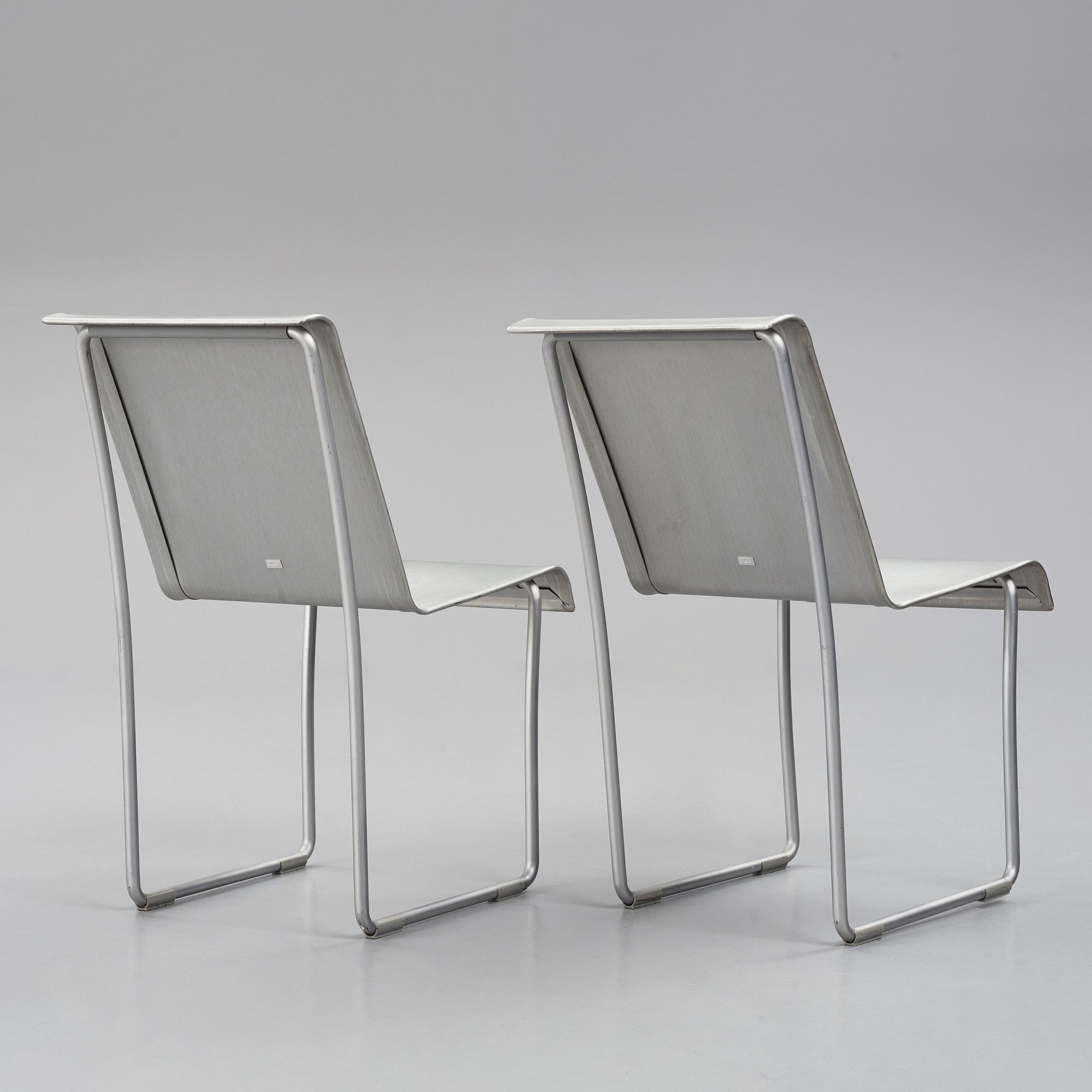 Frank Gehry, a pair of  'Super Light', chairs, first ed. 283-284/500, for Emeco, USA post 2004.