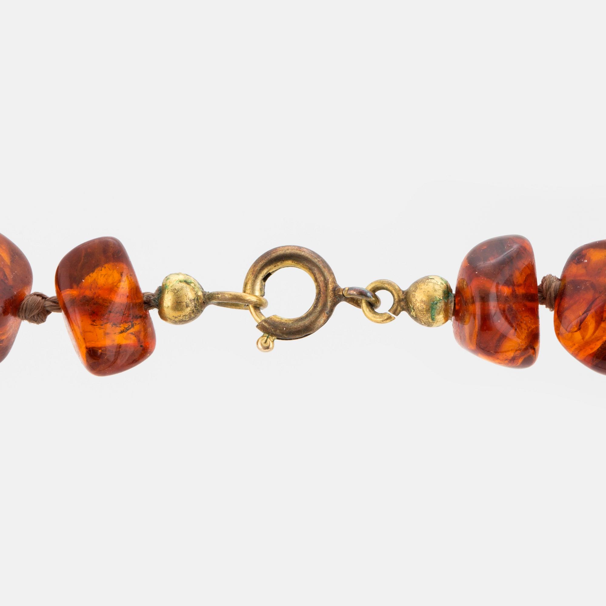 COLLIER, bärnsten.