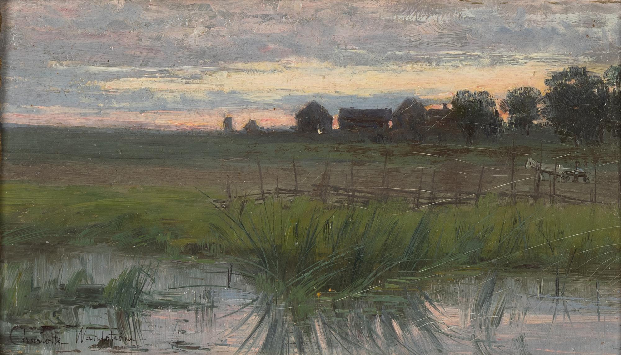 Charlotte Wahlström, oil on panel, signed.