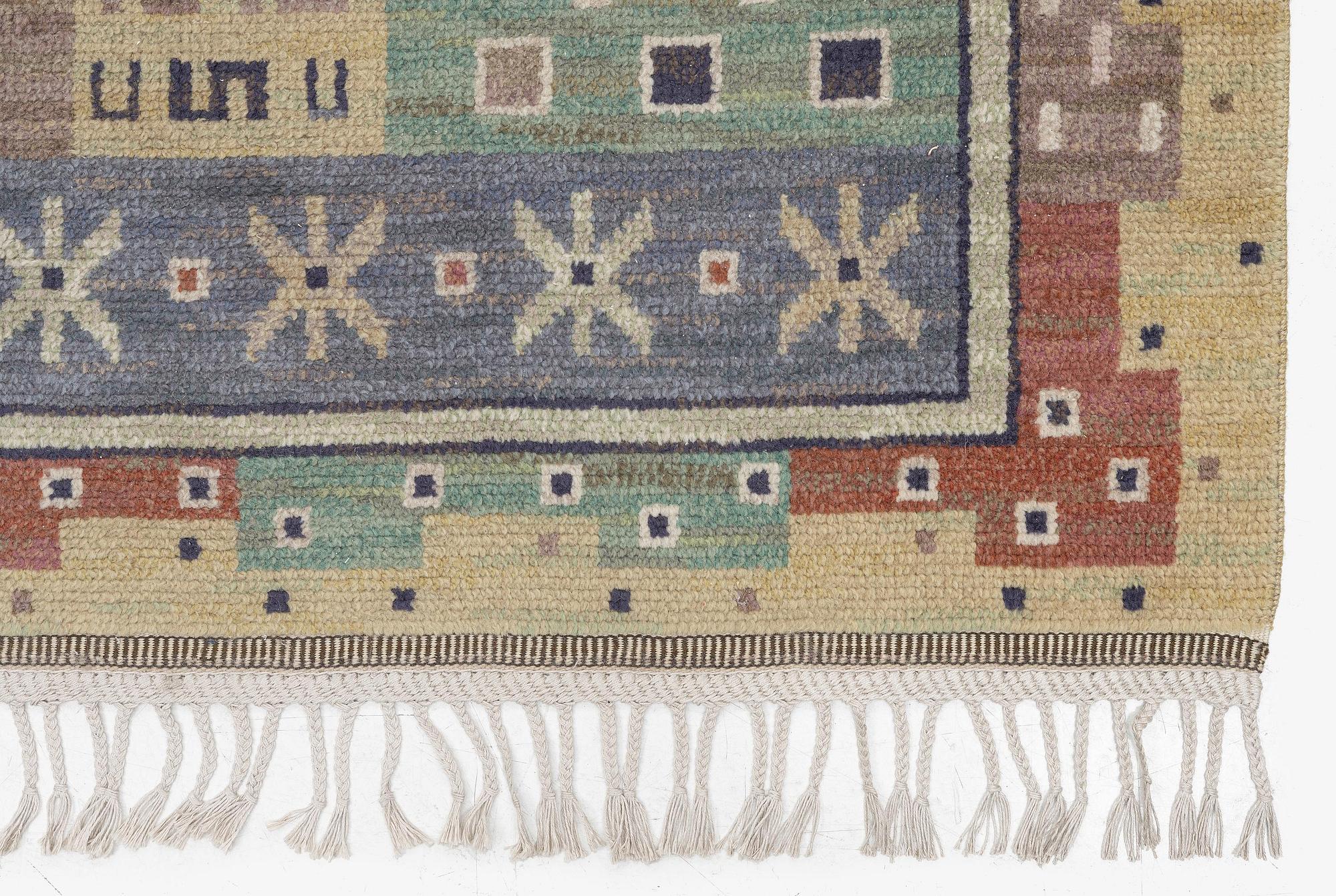 Märta Måås-Fjetterström, a carpet, 'Joakim', flat weave, c. 317 x 215 cm, signed MMF.