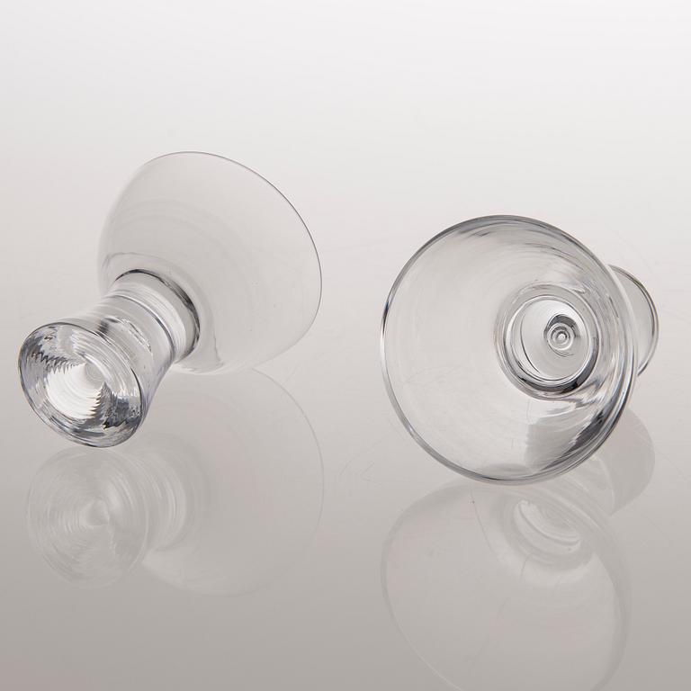 six sherry glasses, "Tapio", Iittala, the latter half of the 20th century.