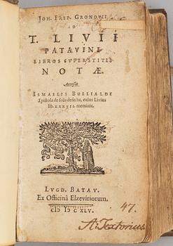 Boccaccio 1598, Livy 1645 (2 vol).