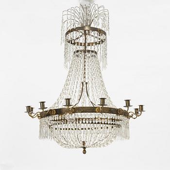 An Empire chandelier, 19th Century.