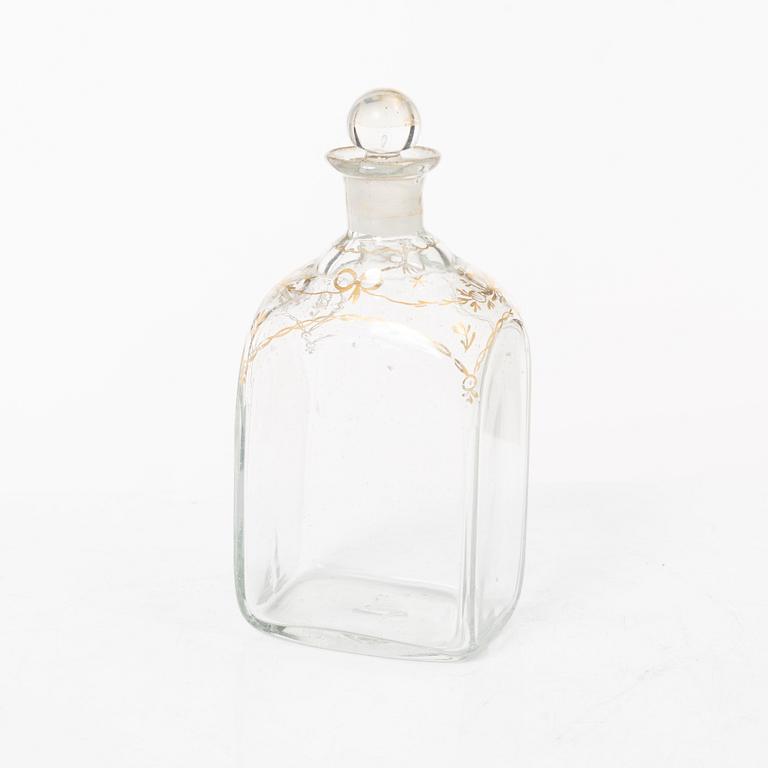 Six glass items, 18th-19th Century.