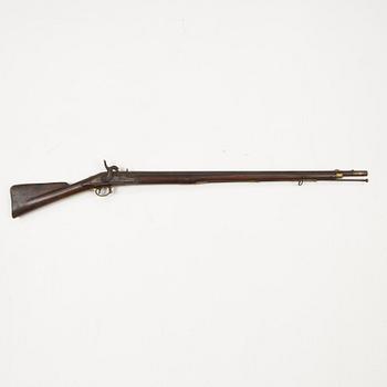 A 18th Century Swedish-British converted percussion gun.