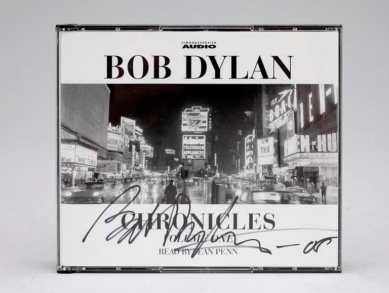 SIGNERAT SKIVOMSLAG, "Chronicles", Bob Dylan.